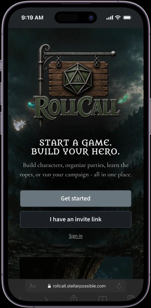 RollCall app preview